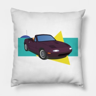 Miata in Merlot with an Extra 90s Vibe Pillow