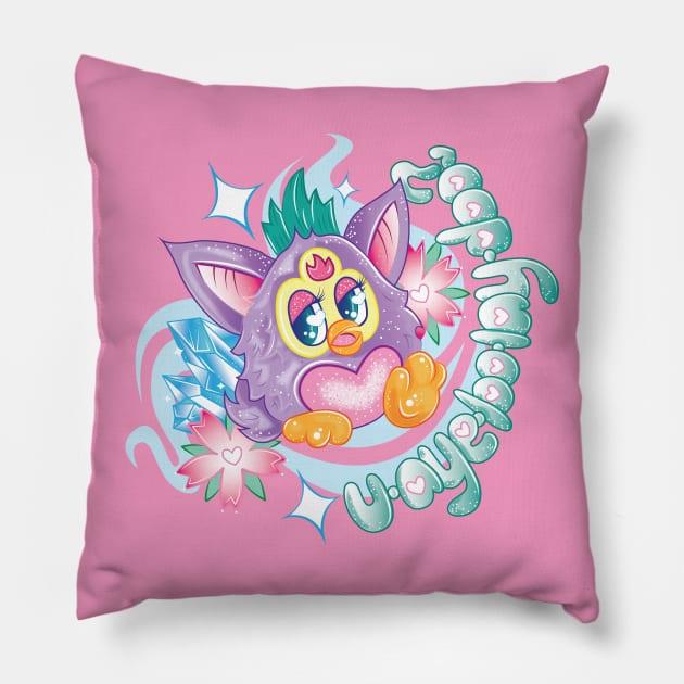 Do You Want To Play? Furby Pillow by SynderellaCharms