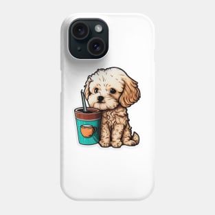 cute coffee dog Phone Case