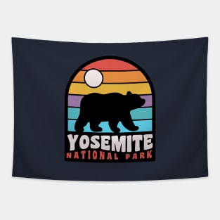 Yosemite National Park California Bear Badge Tapestry