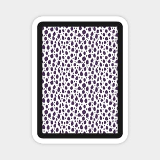 White and purple Spot Dalmatian Pattern Magnet