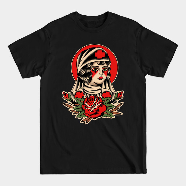 Disover Nurse Traditional Tattoo - Nurse - T-Shirt