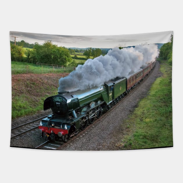 Flying Scotsman Tapestry by SteveHClark