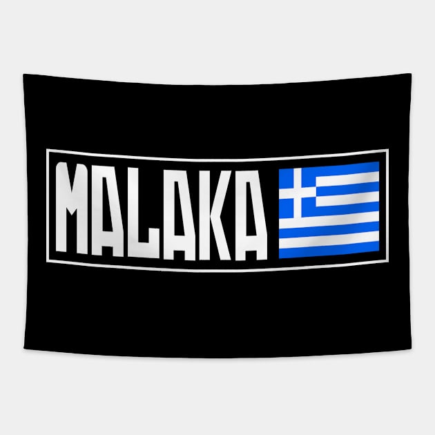 Greek Malaka Greek Flag Tapestry by Jakavonis