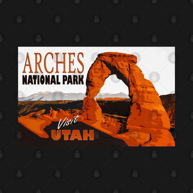 Beautifully Restored Vintage Travel Advertisement Print To Arches National Park In Utah by vintageposterco