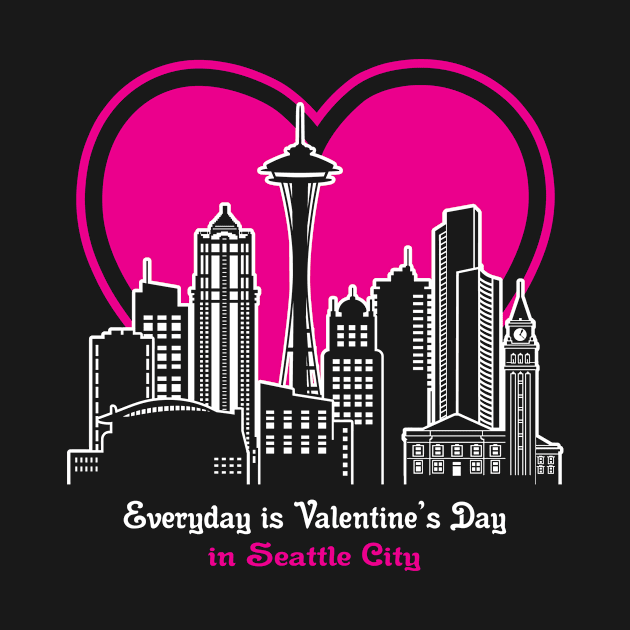 Valentine's Day in Seattle City by ThyShirtProject - Affiliate