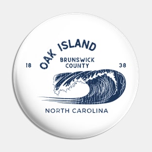 Oak Island, NC Beachgoing Summertime Waves Pin