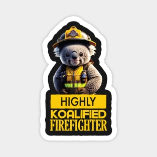 Just a Highly Koalified Firefighter Koala 2 Magnet