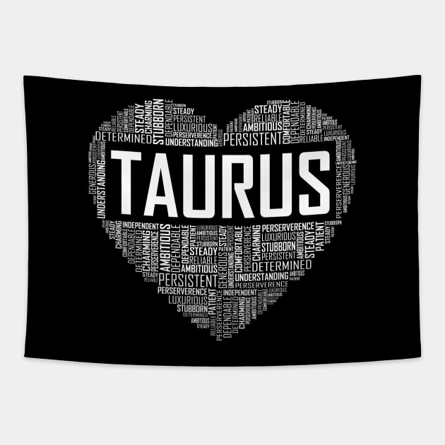 Taurus Zodiac Heart Tapestry by LetsBeginDesigns