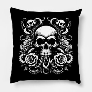 kraken skull Pillow