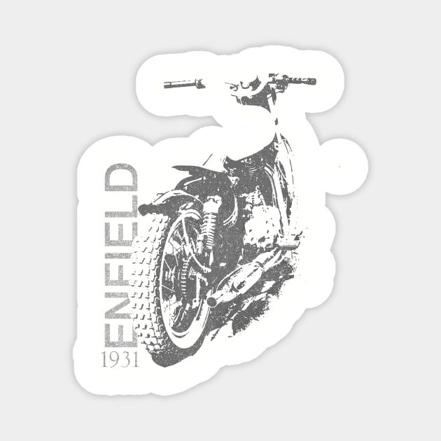 VINTAGE MOTORCYCLE ENFIELD 1931 Magnet by HelloDisco