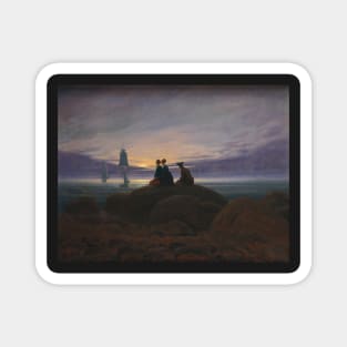 Moonrise over the Sea - Caspar David Friedrich Magnet