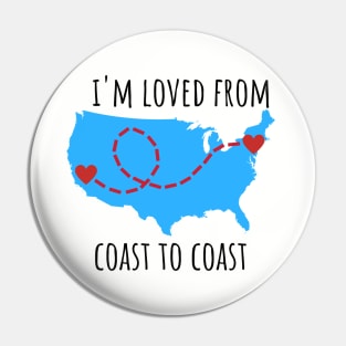 West Coast to East Coast Bicoastal Gift Pin