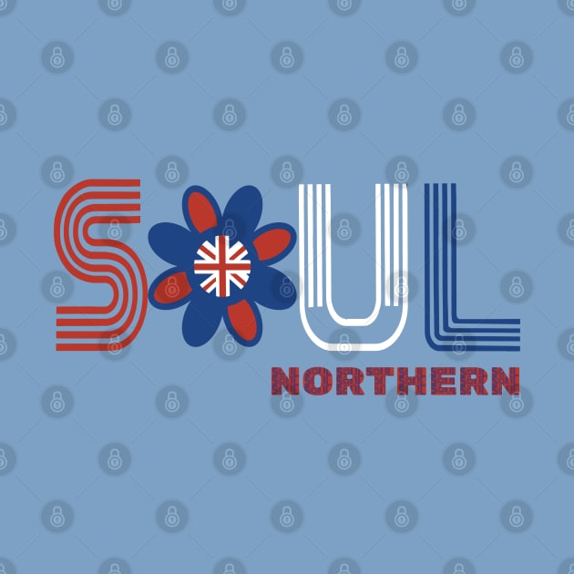 Northern Soul in red white and blue by KateVanFloof