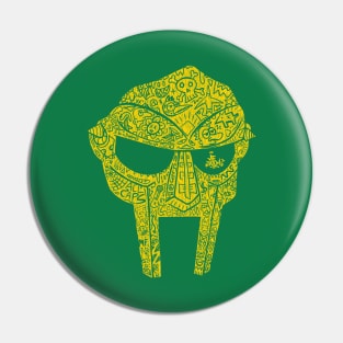 Doodle Doom Gold Pin