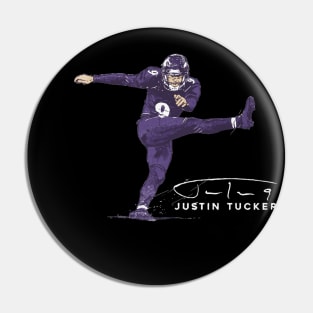 Justin Tucker Baltimore Golden Leg Pin