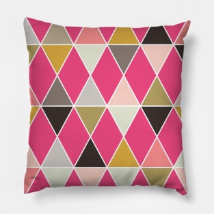 Modern Rose Gold  Geometric Triangles Pillow