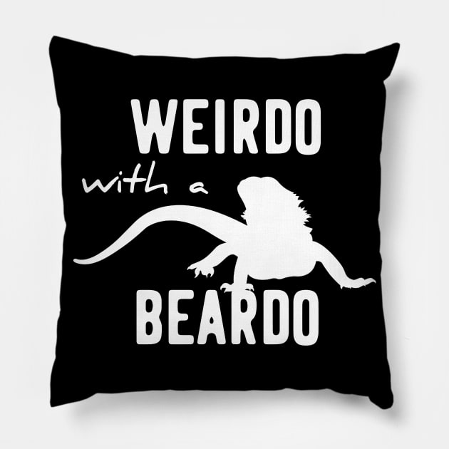 weirdo with a beardo Pillow by zeevana