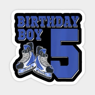 5 Year Old Ice Hockey Themed Birthday Party 5Th Boy Magnet