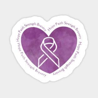 Hope Faith Strength Bravery IBD Awareness Merchandise Magnet