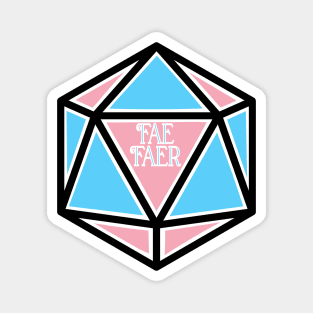 Trans Pronoun Pride D20 Fae/Faer Magnet