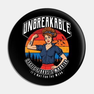 Unbreakable Cystic Fibrosis Warrior Pin