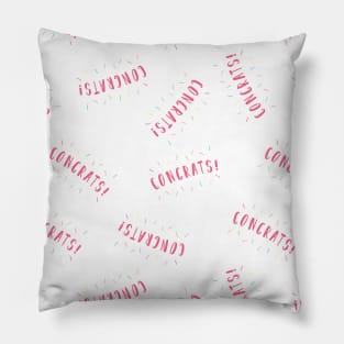 Congrats Pattern Pillow