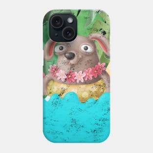 Cute puppy in ocean Phone Case