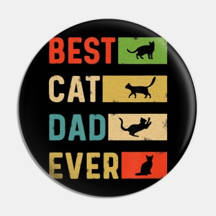 Best Cat Dad Ever Birthday Cool Daddy Cat Lover Pin