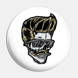 Rockabilly Skull II. Pin