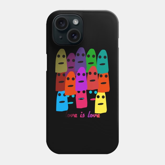 Love is love doodle art Phone Case by Mahbur99