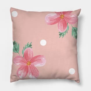 Vintage Floral Pattern watercolor Pillow