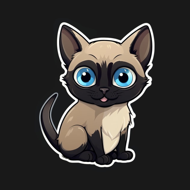 Cute Siamese Cat Lover Funny Siamese Cat by fromherotozero