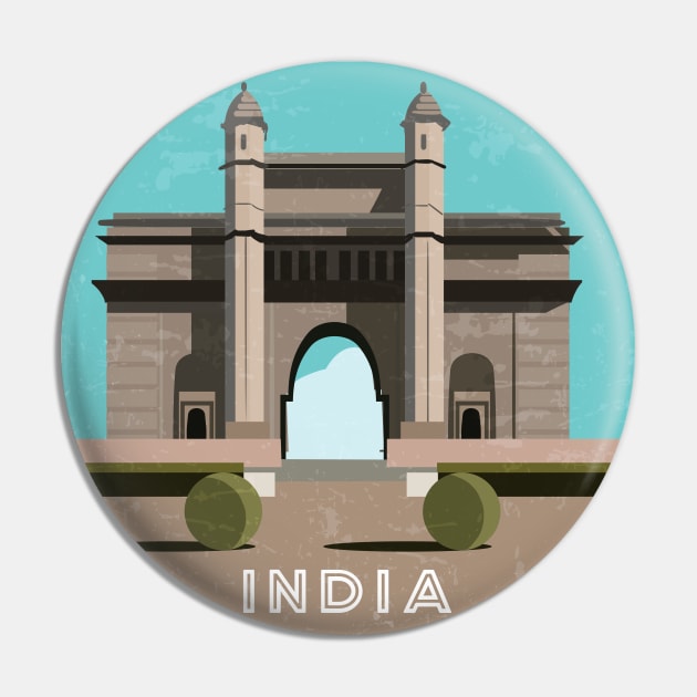 Bombay, India. Retro travel poster Pin by GreekTavern