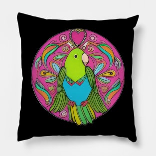 beautiful bright parrot | Pillow