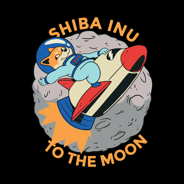 Shina Inu to the Moon Crypto Geek Cryptocurrency by Popculture Tee Collection