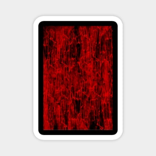 Red Savad Abstract Pattern Magnet