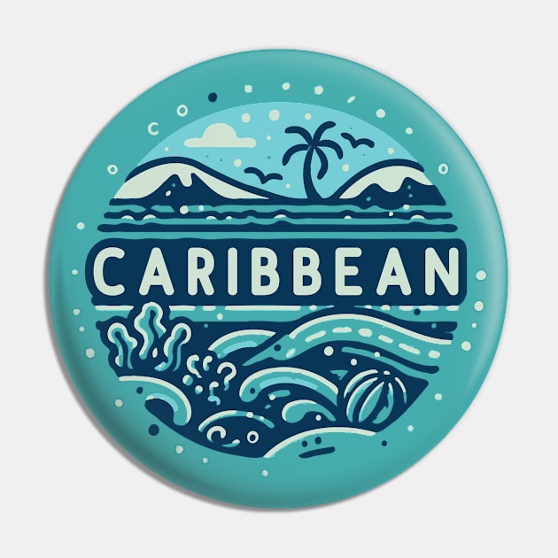 Vintage Caribbean Design Pin by Trendsdk