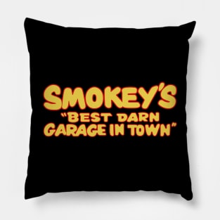 1997 - Smokey's Garage (Gold and Red on Black) Pillow