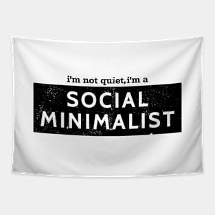 Introvert Graphic Designer Social Minimalist Tapestry