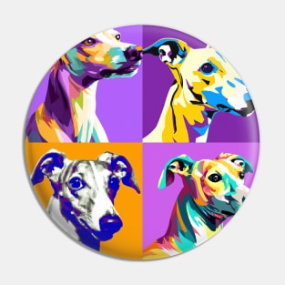 Whippet Pop Art - Dog Lover Gifts Pin