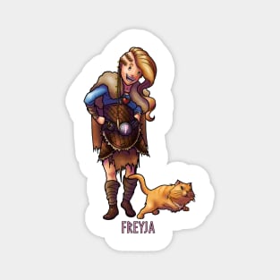 Freyja - Goddess of Love - Cute Cartoon Art Magnet