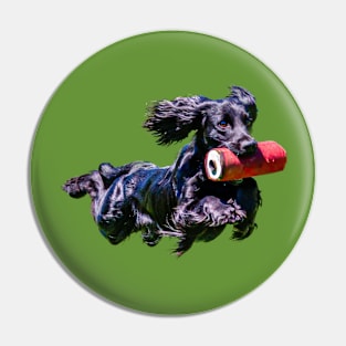 Flying Cocker Spaniel Pin