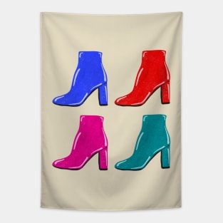 Funky Retro High Heel Boots Tapestry