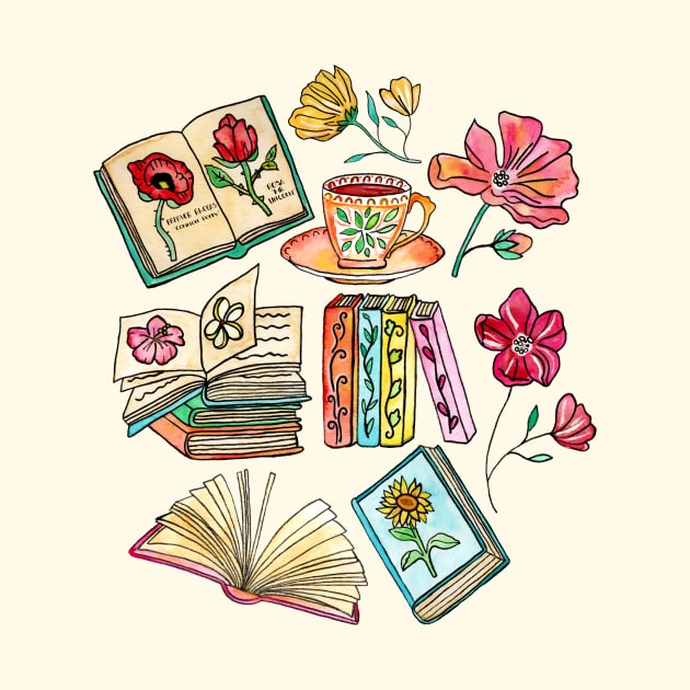 Blooms and Books by tangerinetane