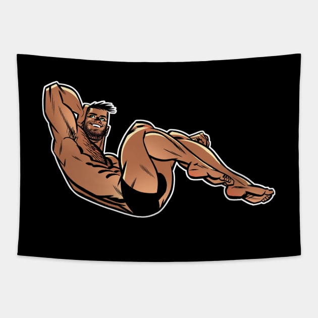 Pin-Up Guy Tapestry by JBone