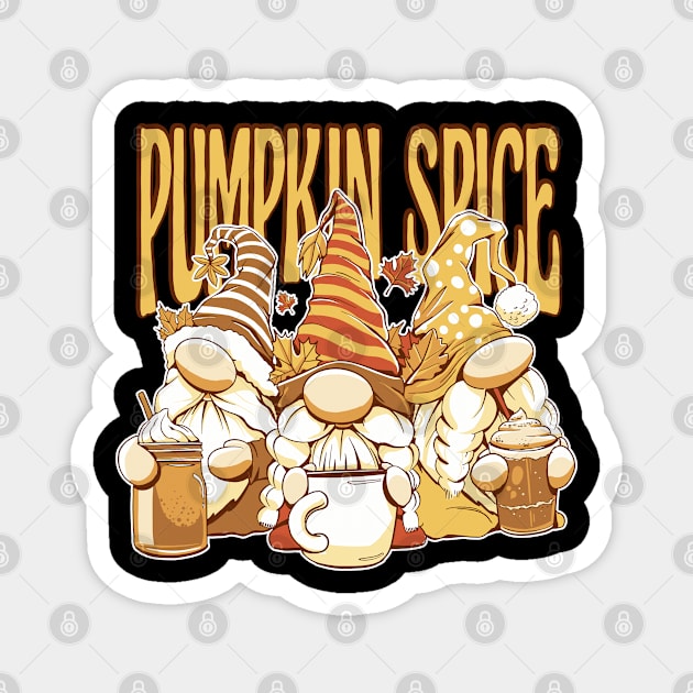 Autumn Gnomes Pumpkin Spice Magnet by Life2LiveDesign