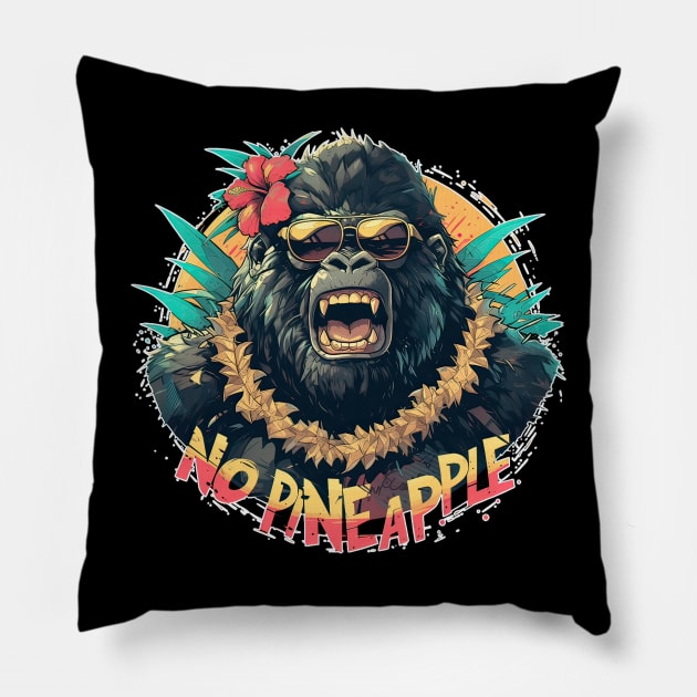 NO PINEAPPLE Pillow by obstinator