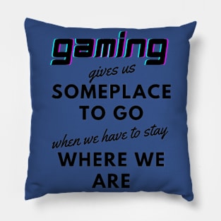 Cool gamer tee for gaming fans in quarantine Pillow