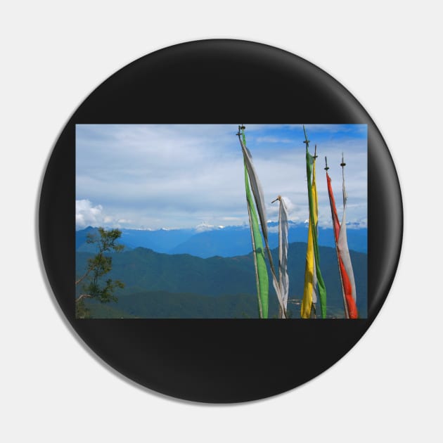 Prayer Flags in the Himalayas Pin by Carole-Anne